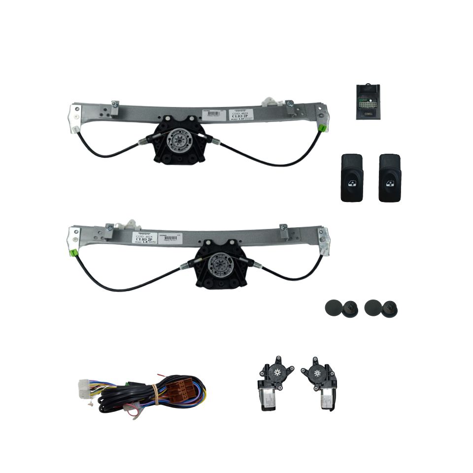 KIT VIDRO CLIO 2 PORTAS C/ MODULO TSM2D S/ ANTIESMAGAMENTO