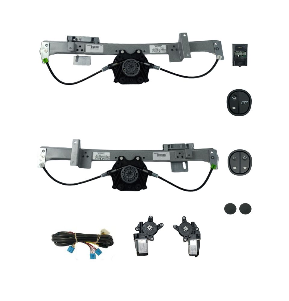 KIT VIDRO FIESTA STREET 2P 1996...2003 COURIER 1996... C/ MODULO TSM2D S/ ANTIESMAGAMENTO