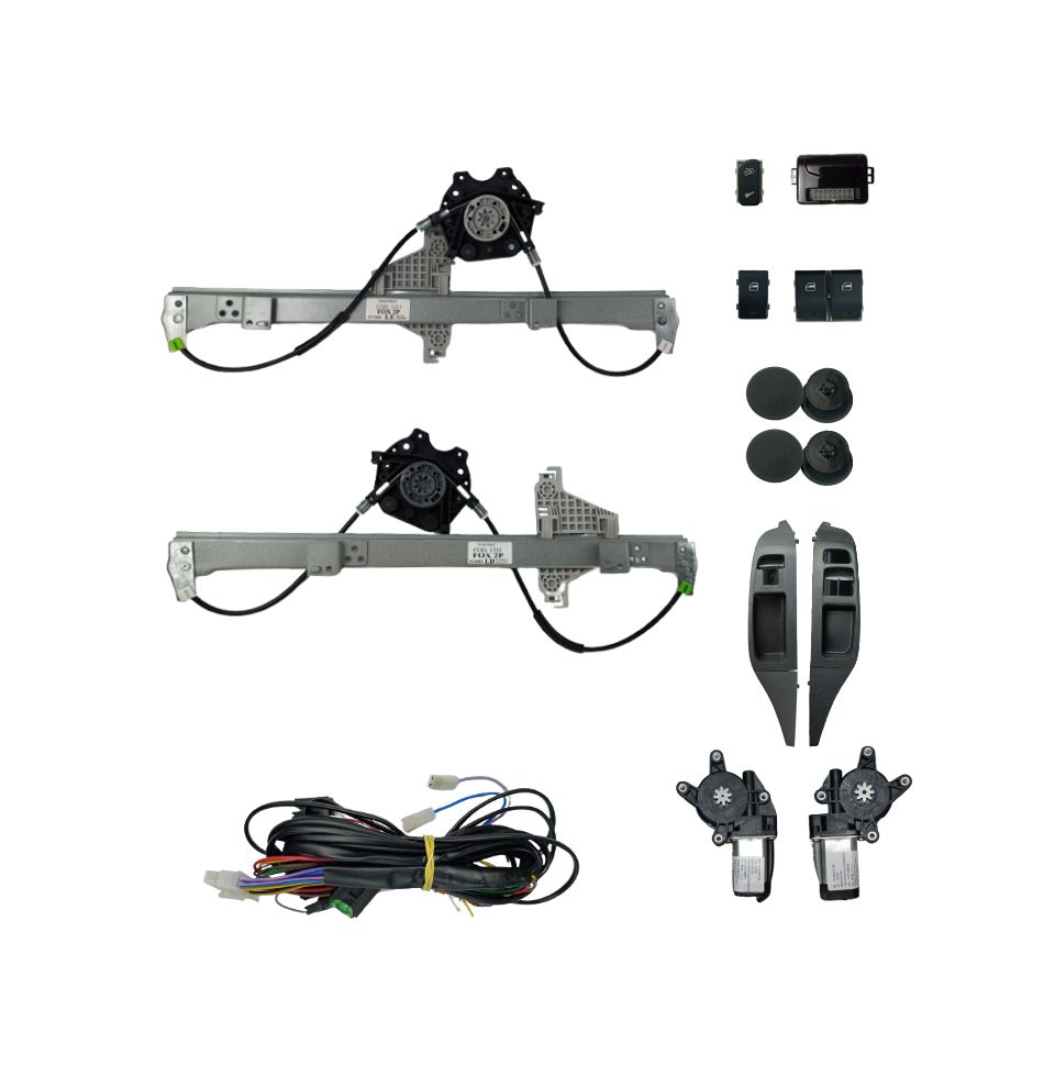KIT VIDRO FOX 2 PORTAS ATE 2009 MOLDURA GRAFITE C/ LOOK DOOR MAQUINA ASAP MODULO AW52OEM