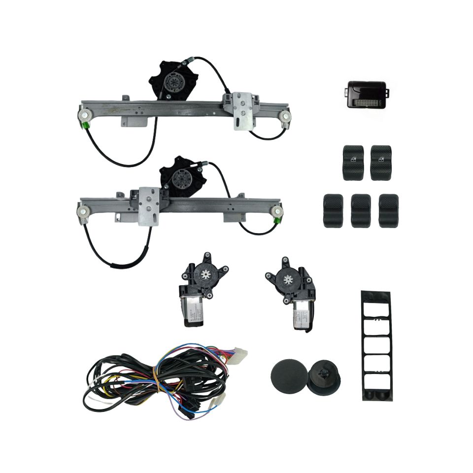 KIT VIDRO GOL BOLA 2 PORTAS INTERRUPTOR NO PAINEL C/ GRADE E TAPA BURACO MODULO AW52OEM