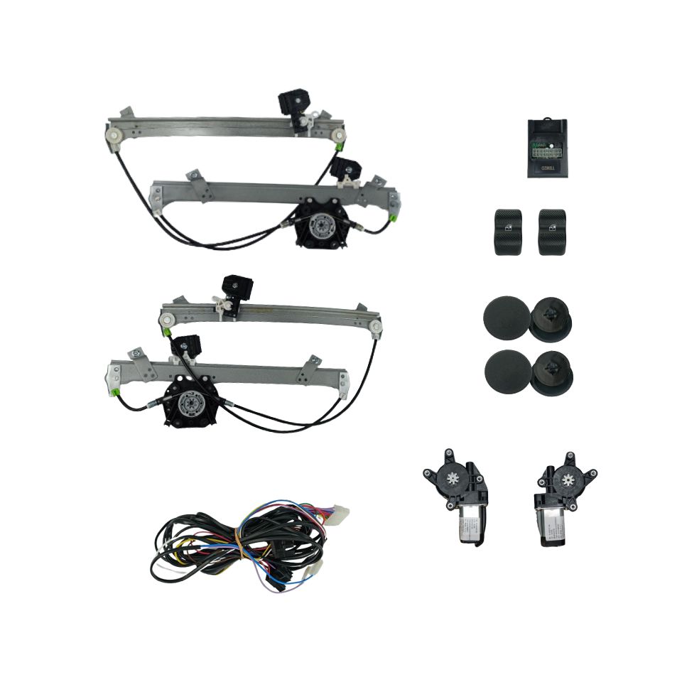 KIT VIDRO GOL BOLA 4P DIANT. SAVEIRO BOLA 2P INTERRUPTOR NO PAINEL MODULO TMS2D