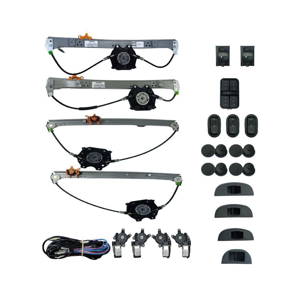 KIT VIDRO PALIO YOUNG/ FIRE/ NOVO 4P COMPLETO C/ SUBCONJ. DO CELTA MODULO TSM2D SEM ANTIESMAGAMENTO