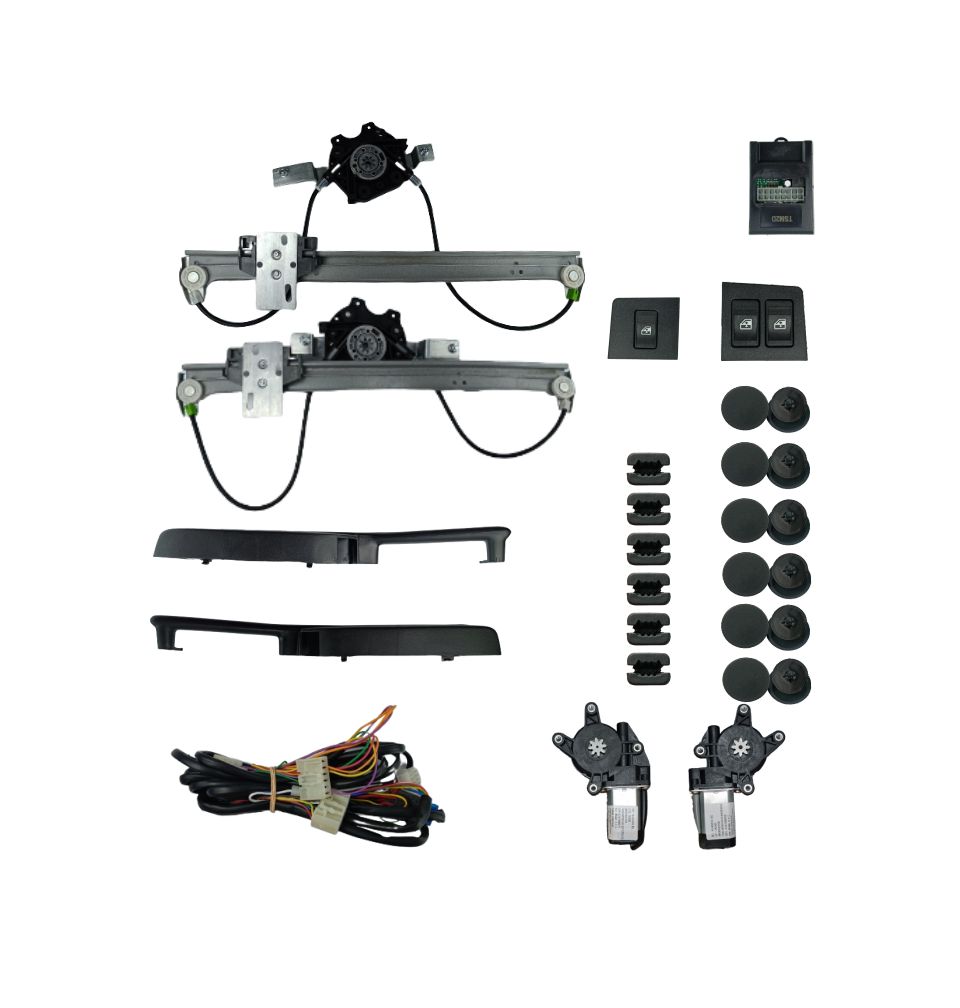 KIT VIDRO UNO 2 PORTAS ANTIGO LED AMBAR C/ MODULO TSM2D S/ ANTIESMAGAMENTO