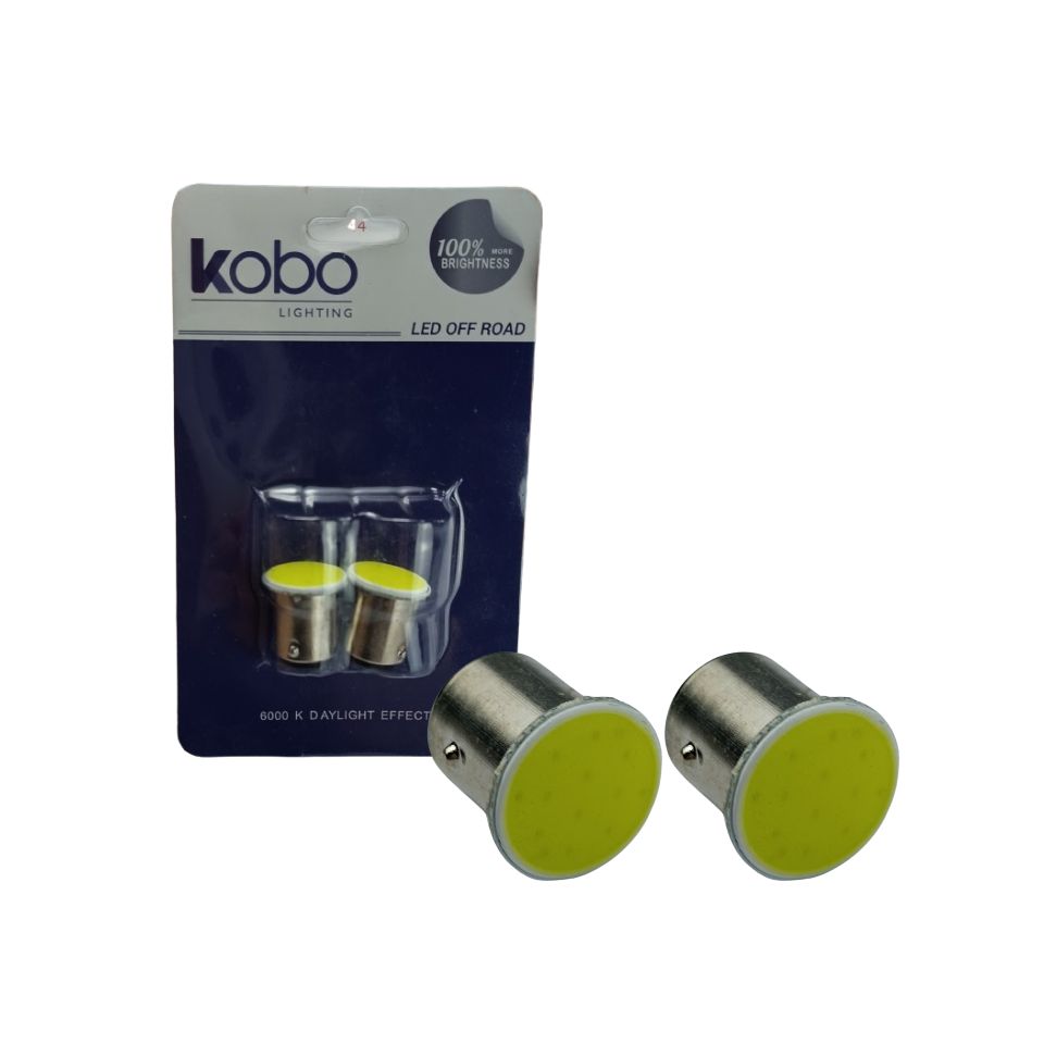LAMPADA LED 2 POLOS 1156 COB PLANA 3W 12V BRANCO PAR