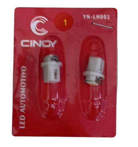 LAMPADA LED PINGUINHO T5 2721 B8.5 1 LED SMD 12V 60W (SUPORTE MOSQUITO) PAR CINOY