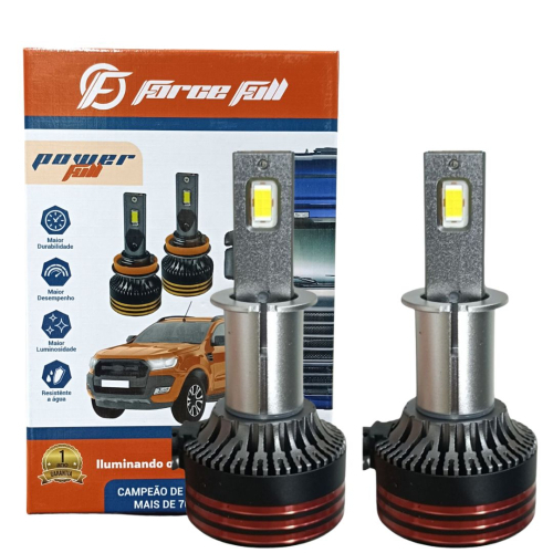LAMPADA LED POWER FULL H3 120W PAR 12V C/ CANCELLER FORCE FULL