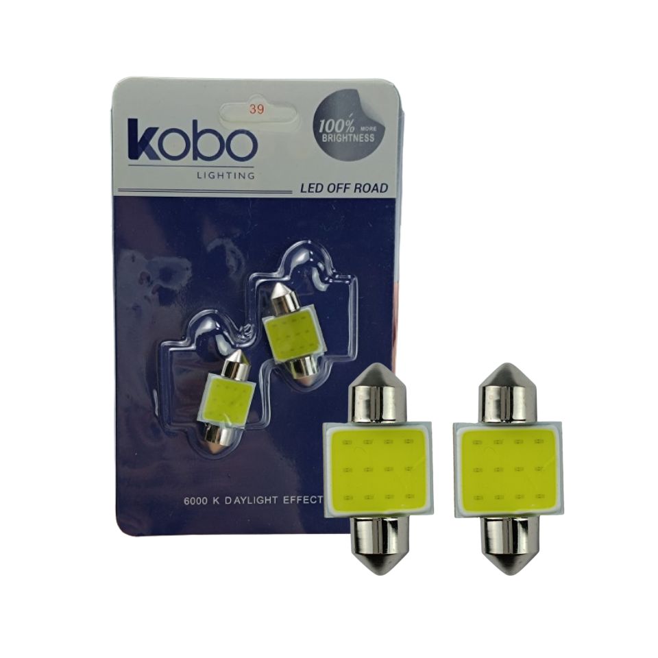LAMPADA LED TORPEDO COB 31MM BRANCO 12V PAR