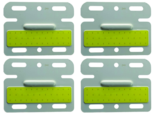 LANTERNA LATERAL P- CAMINHAO 10.5 X 8 CM BRANCO 24V 4 UNIDADES