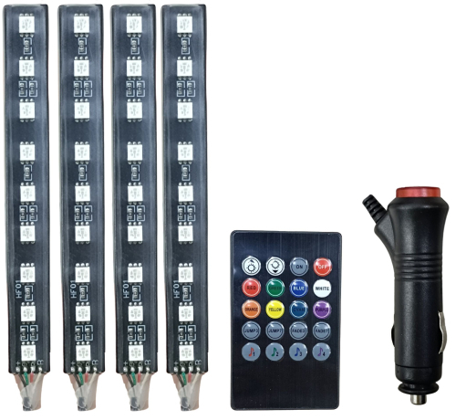 LED INTERNO SINCRONIZADO 9 LEDS C/ CONTROLE 8 CORES