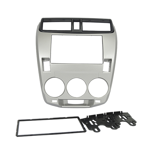 MOLDURA 2 DIN 7" HONDA CITY 08/13 G5 PRATA COM AR ANALOGICO FIAMON