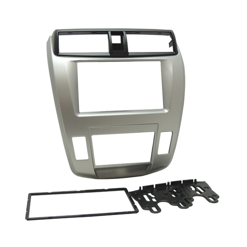 MOLDURA 2 DIN 7" HONDA CITY 08/13 G5 PRATA COM AR DIGITAL FIAMON