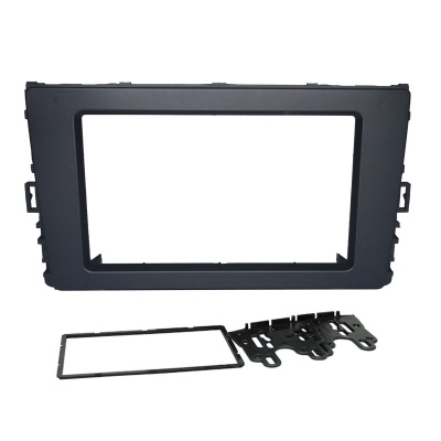 MOLDURA 2 DIN 7" VW POLO NOVO / VIRTUS 2018 PRETO