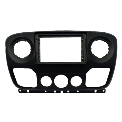 MOLDURA 2 DIN 9" FLUTUANTE RENAULT MASTER 2014 > PRETA FOSCA FIAMON