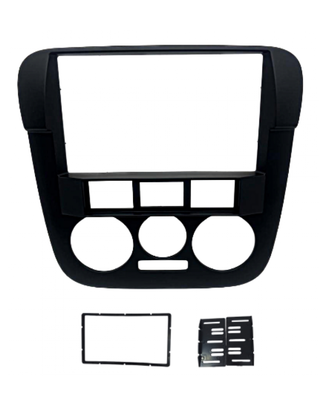 MOLDURA 6.8" E 7" VW GOL, SAVEIRO E PARATI G4 - BOTÕES DESLOCADO PRETA FIAMON