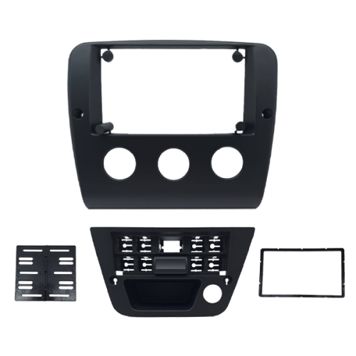 MOLDURA 7" CHEVROLET VECTRA G2 1996/2005 AR ANALOGICO PRETA FIAMON