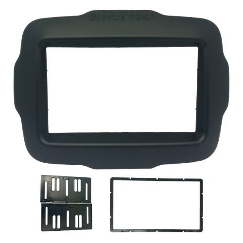 MOLDURA 7" JEEP RENEGADE 2015> PADRÃO MP5 PRETA FIAMON