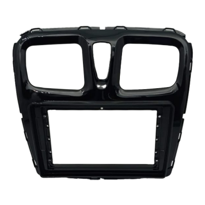 MOLDURA 9" FLUTUANTE RENAULT LOGAN 2014> E SANDERO 2015> PRETA FOSCA FIAMON