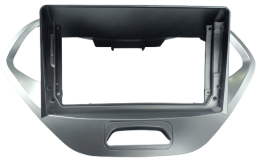 MOLDURA 9" FORD KA 2018/2021 PISCA ALERTA EMBAIXO PRATA AIKON