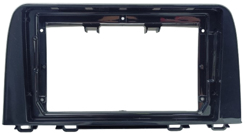 MOLDURA 9" HONDA CRV 2017/2021 BLACK PIANO COM DETALHES PRATA AIKON