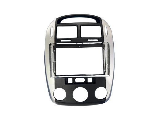 MOLDURA 9" KIA CERATO 2006 PRETO FOSCO COM DETALHES PRATA AIKON