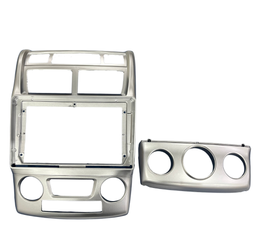 MOLDURA 9" KIA SPORTAGE 2007 /2010 A/C ANALOGICO E UMA MOLDURA P/ A/C DIGITAL PRATA AIKON