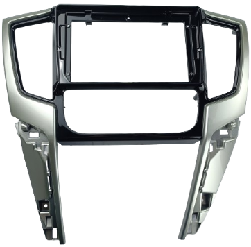 MOLDURA 9" L200 TRITON/SPORT 2021/2022 BLACK PIANO COM DETALHE PRATA AIKON