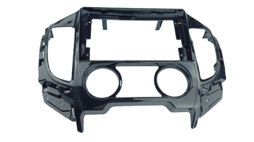 MOLDURA 9" MITSUBISHI L200 TRITON 2018 / 2022 A/C ANALOGICO BLACK PIANO AIKON