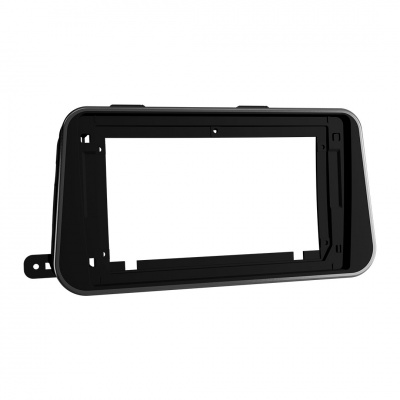 MOLDURA 9" NISSAN VERSA 2021> PRETA COM FRISO PRATA FIAMON