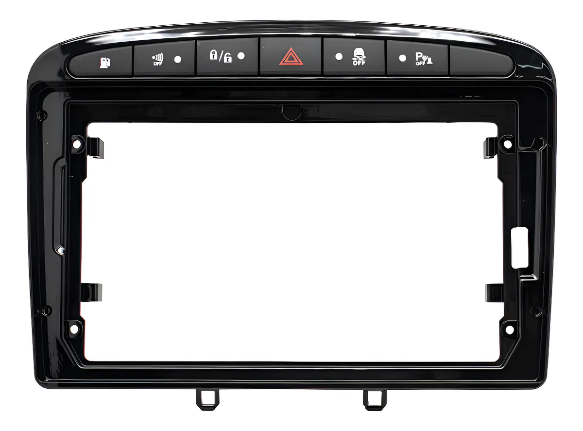 MOLDURA 9" PEUGEOT 308/408 2010 / 2012 BLACK PIANO AIKON