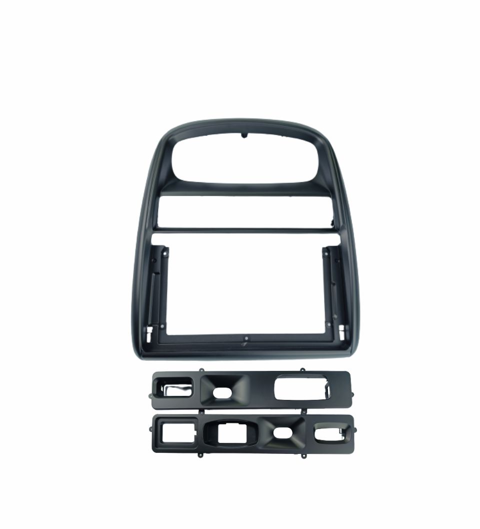 MOLDURA 9" RENAULT DUSTER 2012 / 2015 COM UMA MOLD. AUXILIAR DE TRES BOTOES E UMA MOLDURA AUX.