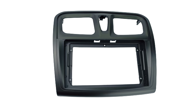 MOLDURA 9" RENAULT LOGAN 2013 / 2022 SANDERO 2015 / 2019 PRETO FOSCO AIKON