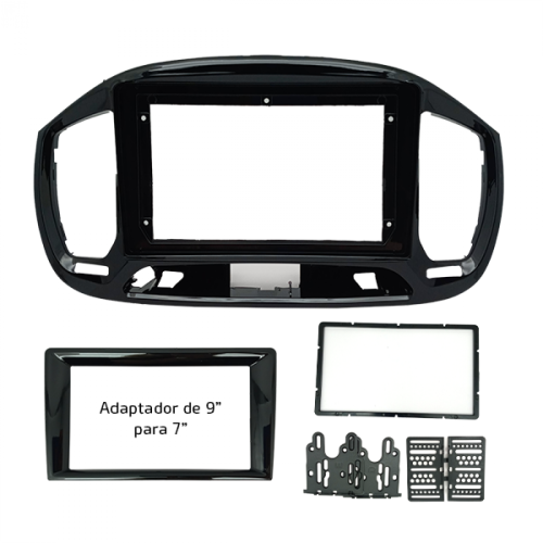 MOLDURA 9"/7" FIAT UNO 2015/2021 BLACK PIANO FIAMON