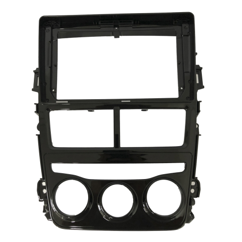 MOLDURA PAINEL 2 DIN 9" TOYOTA YARIS AR ANALOGICO 2018 - 2019 BLACK PIANO FIAMON