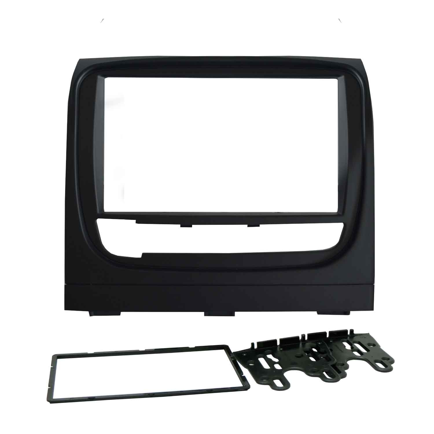 MOLDURA PAINEL 2 DIN FIAT IDEA/IDEA ADVENTURE 2013 PRETA FIAMON
