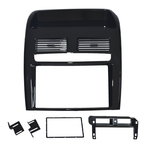 MOLDURA PAINEL 2 DIN FIAT LINEA 2008/2014 BLACK PIANO JAPONES/CHINES