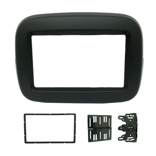 MOLDURA PAINEL 2 DIN FIAT MOBI PRETO