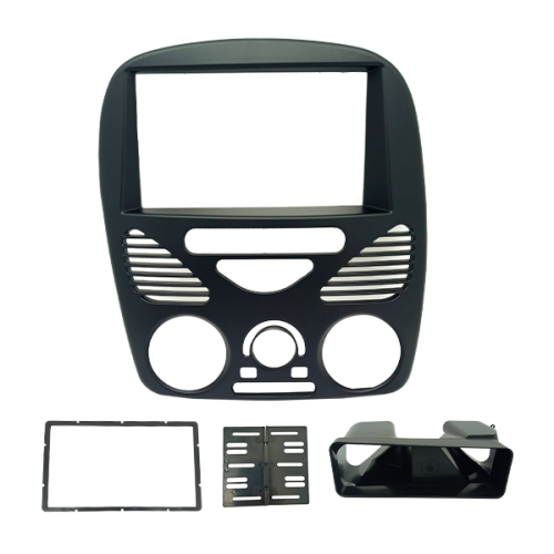 MOLDURA PAINEL 2 DIN FIAT PALIO FIRE G2 SIENA 1.0 FIRE STRADA 1.4 MPI FIRE 02/14 COM AR PRETO FOSCO