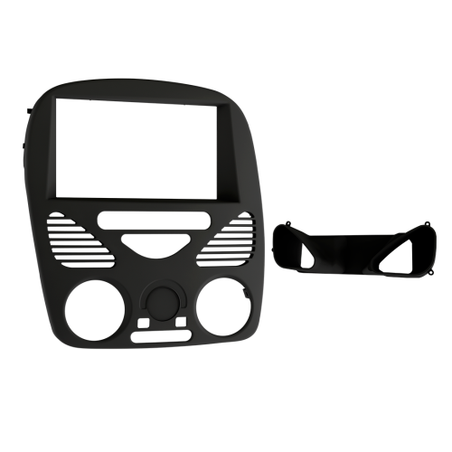MOLDURA PAINEL 2 DIN FIAT PALIO FIRE G2 / SIENA 1.0 / STRADA 1.4 MPI FIRE 2002/2014 PRETA