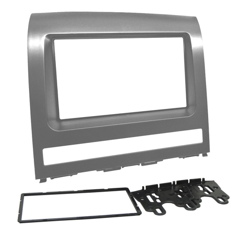MOLDURA PAINEL 2 DIN FIAT PALIO STRADA WEEKEND ADV.IDEIA SIENA 08/12 PRATA FIAMON
