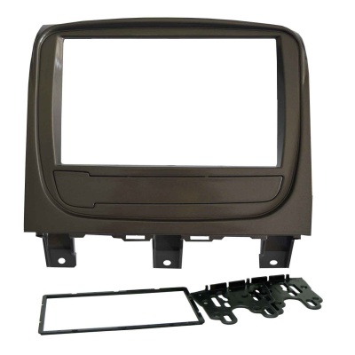 MOLDURA PAINEL 2 DIN FIAT PALIO WAY 2014/2016 GRAFITE