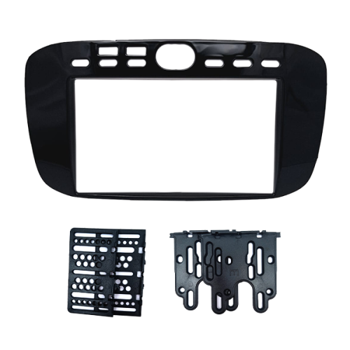 MOLDURA PAINEL 2 DIN FIAT PUNTO 2013/2017 LINEA 2015/2016 BLACK PIANO