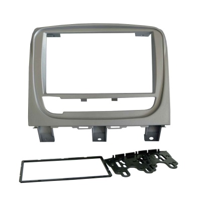 MOLDURA PAINEL 2 DIN FIAT STRADA ADVENTURE 2013/2013 PRATA