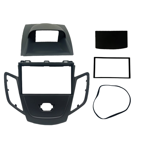 MOLDURA PAINEL 2 DIN FORD NEW FIESTA 2014/2017 PRETO