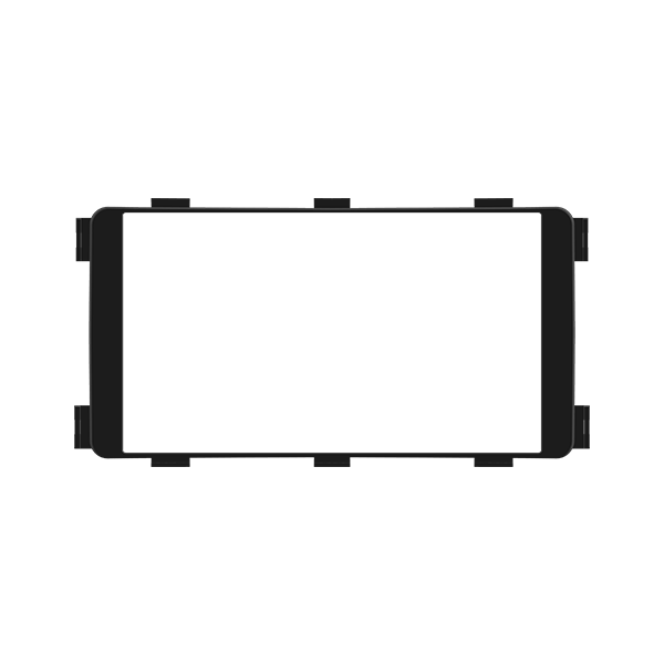 MOLDURA PAINEL 2 DIN MITSUBISHI TRITON 2017/2018 PRETA (JAPONES/CHINES)