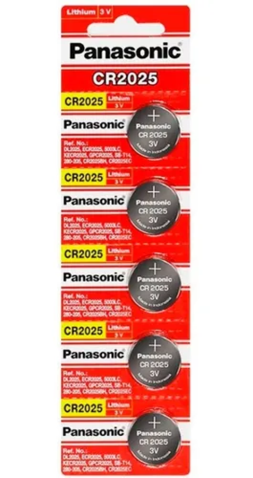 PILHA P/ ALARME 2025 3V MOEDA PANASONIC EMB. C/5