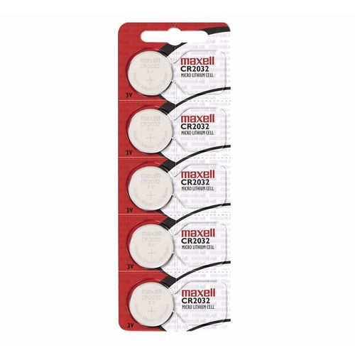 PILHA P/ ALARME CR2032 3V MOEDA MAXCELL EMB. C/5