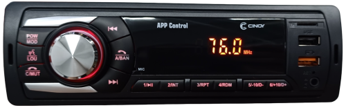 RADIO CINOY COM SD/USB/FM/WMA/BT 4 X 45W C/ COMANDO DE VOZ C/ USB POWER