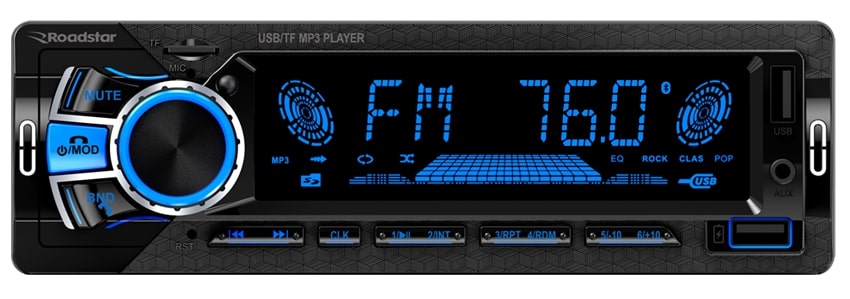 RADIO ROADSTAR BT/SD/AUX/2 USB 1 RECARREGA CELULAR 4X60 WATTS RMS