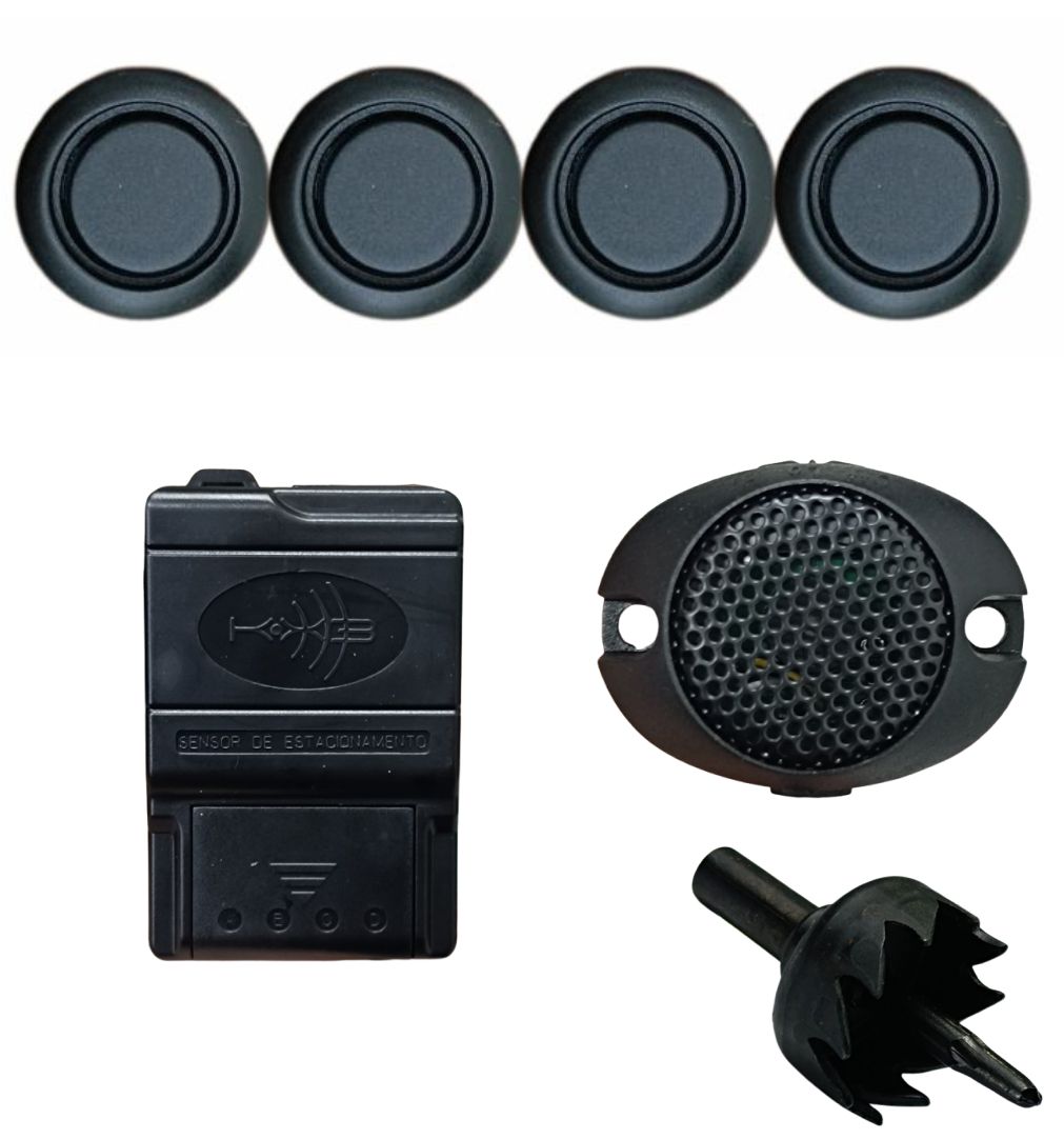 SENSOR DE ESTACIONAMENGTO KX3 FRONTAL SONORO PRETO FOSCO
