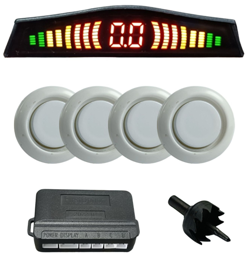 SENSOR DE ESTACIONAMENTO FIRSTOPTION BRANCO 22 MM 4 PONTOS